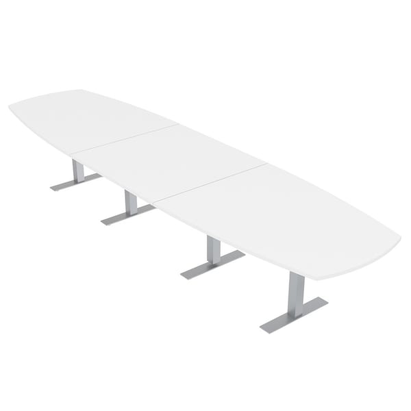 45 in W, 166 in L, 29 in H, Engineered Wood Top, White